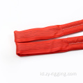 Sling bundar pengangkat merah 2 meter yang dibuat khusus